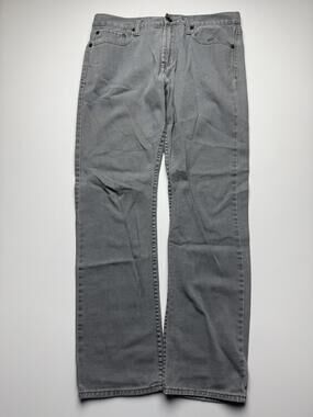 Bullhead Gravels Slim Jeans Mens 33x32 Gray Denim Slim Straight Distressed